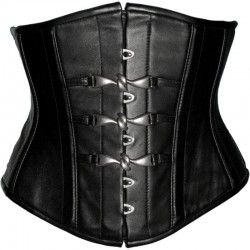 GENUINE LEATHER CORSET WITH HOOKS STEAMPUNK GOTH